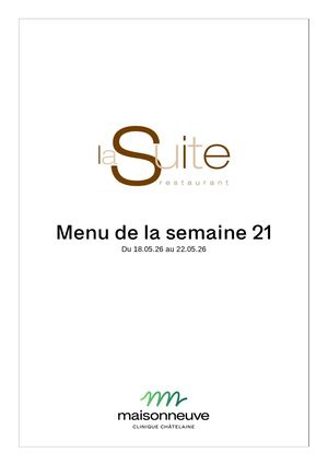 Menu Semainier Semaine 21