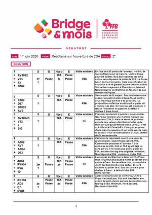 19. Bridge&mois Debutant Solution Juin 2026