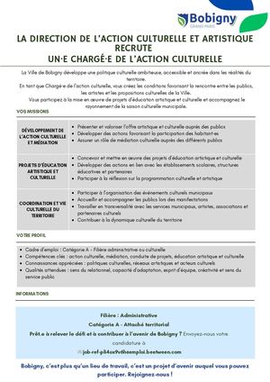Chargé D'action Culturelle