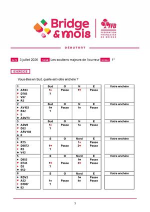 20. Bridge&mois Debutant Exercice Juillet 2026