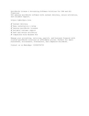 Quick Books License Accounting Software