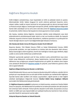 Kağıthane Boşanma Avukatı
