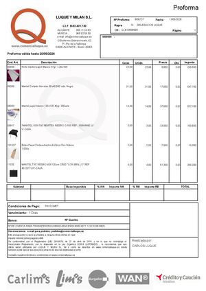 LIQUIDACION MANTELES Y SERVILLETAS 2026
