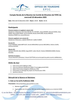 Cr Codir 10 Decembre 2025