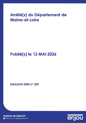 13 Mai 2026 - Arrete dgaqvs drh 207