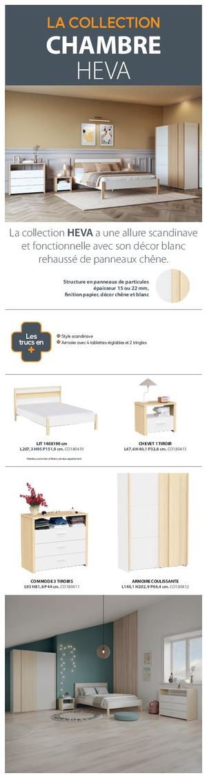 Plv Gamme 1500x400mm Audemi Chambre Heva