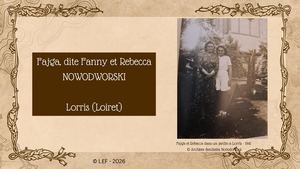 L Histoire De Rebecca Et Fajga(fanny) Nowodorwski