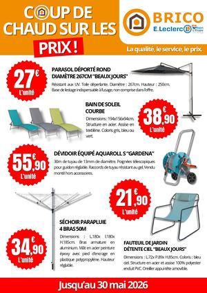 COUP DE CHAUD SUR LES PRIX dans votre Brico E.Leclerc Raon l'Étape jusqu'au 30 mai 2026 !