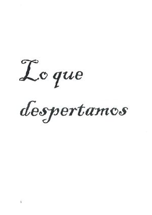 1 Premio 3a Cat Lo Que Despertamos