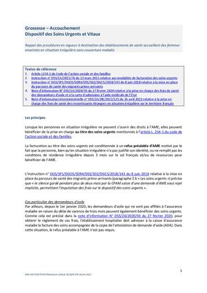 Dispositif Des Soins Urgents Et Vitaux Grossesse Et Accouchement Ars