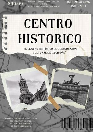 Documento A4 Portada Ciudades Antiguas Vintage Gris