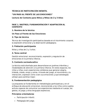 Técnica De Participación Infantil (1)