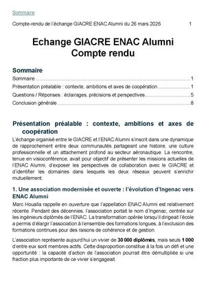 2026 03 Compte-rendu de L'échange GIACRE ENAC Alumni du 26 mars
