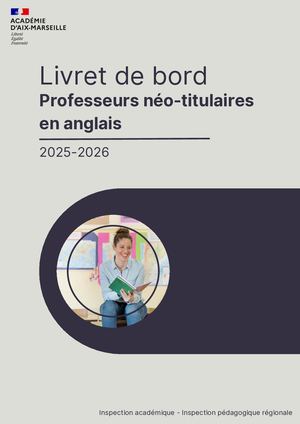 Livret Accueil Professeurs anglais Néo Titulaires