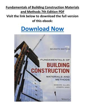Fundamentals Of Building Construction Materials And Methods 7th Edition PDF