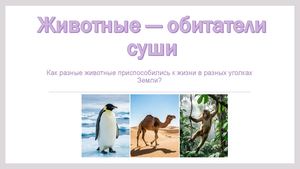 Животные — обитатели суши