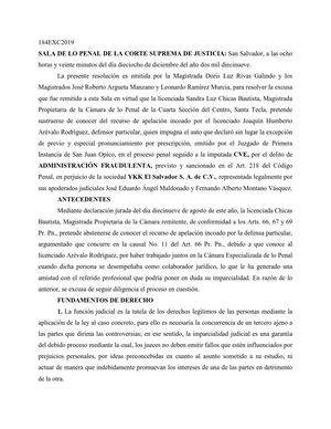 184exc2019 Administración Fraudulenta