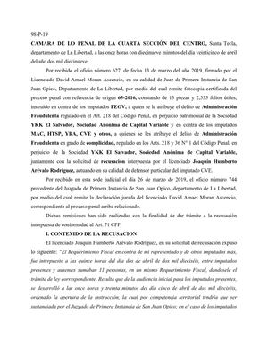 98 P 19 Administración Fraudulenta