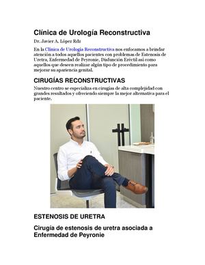 Clínica De Urología Reconstructiva