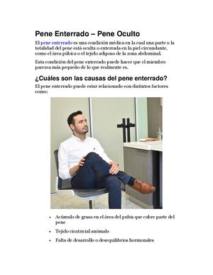 Pene Enterrado – Pene Oculto