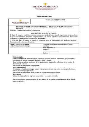 Diario De Campo El Sujeto