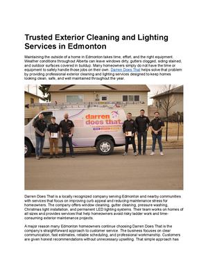 Trusted Exterior Cleaning And Lighting Services In Edmonton