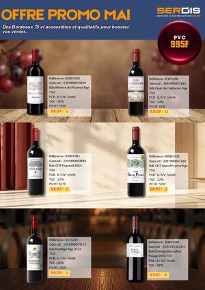 Offre Promo Mai Bordeaux 75cl