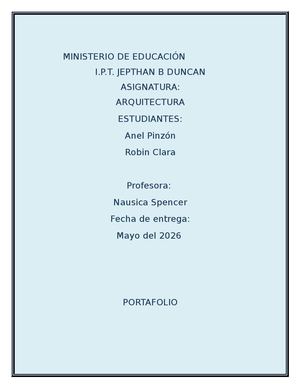 Portafolio de Arquitectura