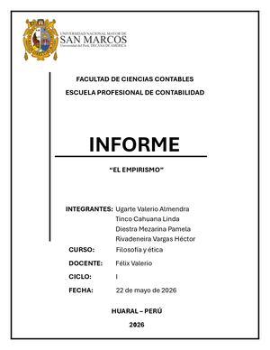 INFORME DEL EMPIRISMO