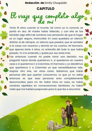Documento A4 Hoja Con Texto Para Historia Cuento Ilustrada Artística Verde Y Azul