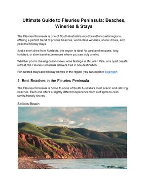 Ultimate Guide To Fleurieu Peninsula Beaches, Wineries & Stays