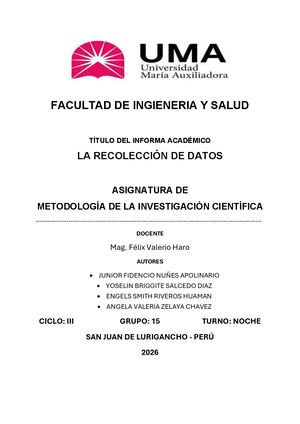 La Recolección De Datos Metodología