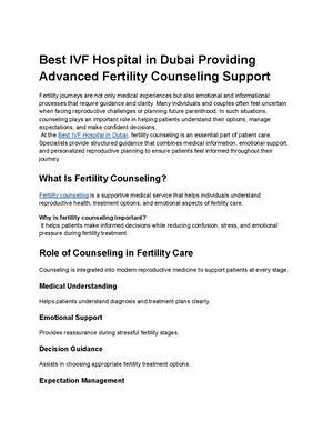 Best Ivf Hospital In Dubai