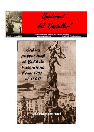 Quadernet 1 Que Va Passar Amb El Ball De Valencians