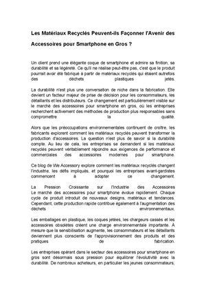 Les Matériaux Recyclés Peuvent Ils Façonner L'avenir Des Accessoires Pour Smartphone En Gros