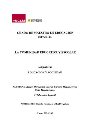 Trabajo Eys La Comunidad Educativa Y Escolar (2)