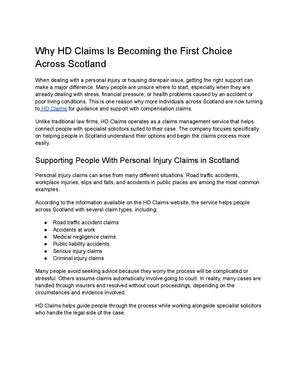 Why Hd Claims Is Becoming The First Choice Across Scotland