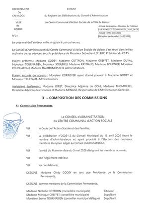 DEL 2026 24 COMMISSION PERMANENTE SECOURS