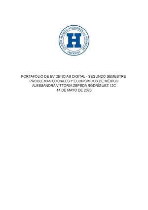 Portafolio De Evidencias Segundo Semestre PSEM - Alessandra Zepeda