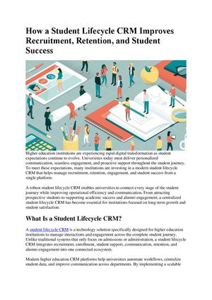 How A Student Lifecycle Crm Improves Recruitment