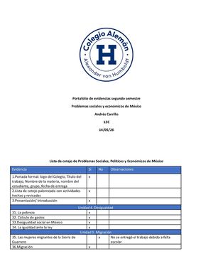 Andrés Carrillo Gándara Lista De Cotejo Psem
