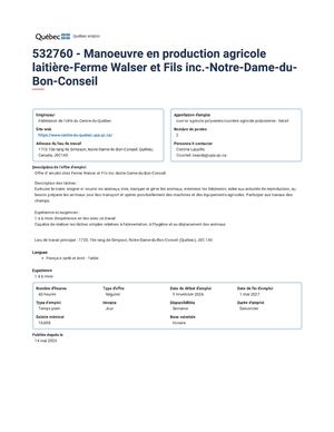 Ferme Walser Et Fils Inc