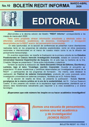 Boletin Redit Informa Número 10. Marzo- Abril 2026