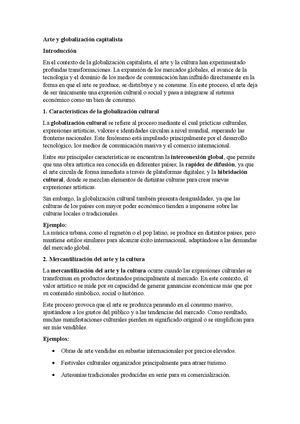 Exposicion Historia Del Arte Arte Y Capitalismo