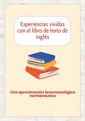 Experiencias Vividas Con El Libro De Texto De Inglés