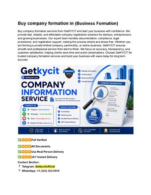 Buy Company Formation In (Business Formation)
