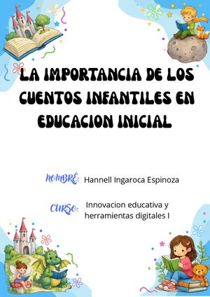 LA IMPORTANCIA DE LOS CUENTOS INFANTILES EN EDUCACION INICIAL