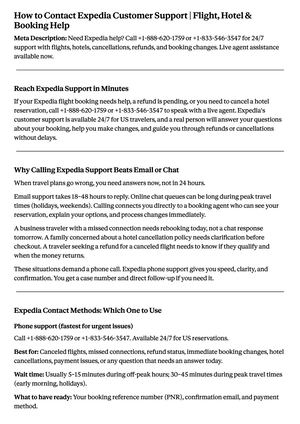 Expedia Customer Support Contact Usa