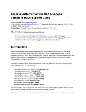 Expedia Contact Number Usa