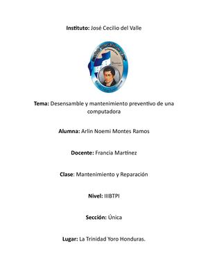 Manual de mantenimiento preventivo de computadora